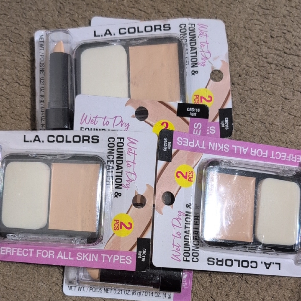 L.A. Colors Foundation & Concealer Duo - Cream and Tan